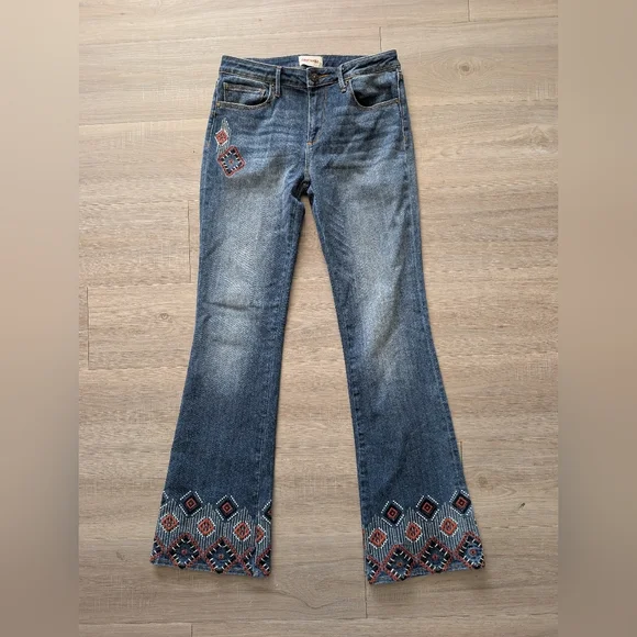 DRIFTWOOD Isabel Embroidered Flare Jeans - Picture 3 of 5